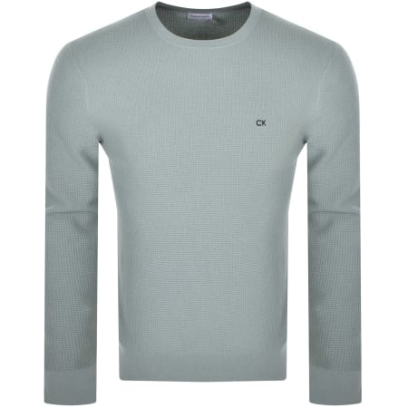 Calvin Klein Waffle Structure Jumper Grey Mainline Menswear Australia